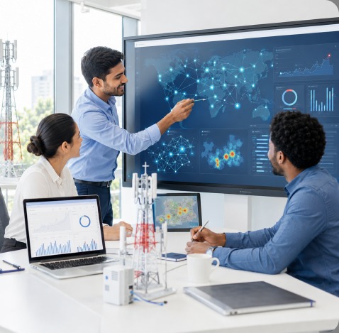 Network operations dashboard with predictive AI insights