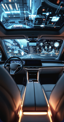 Software-defined vehicle cockpit with connected digital interfaces