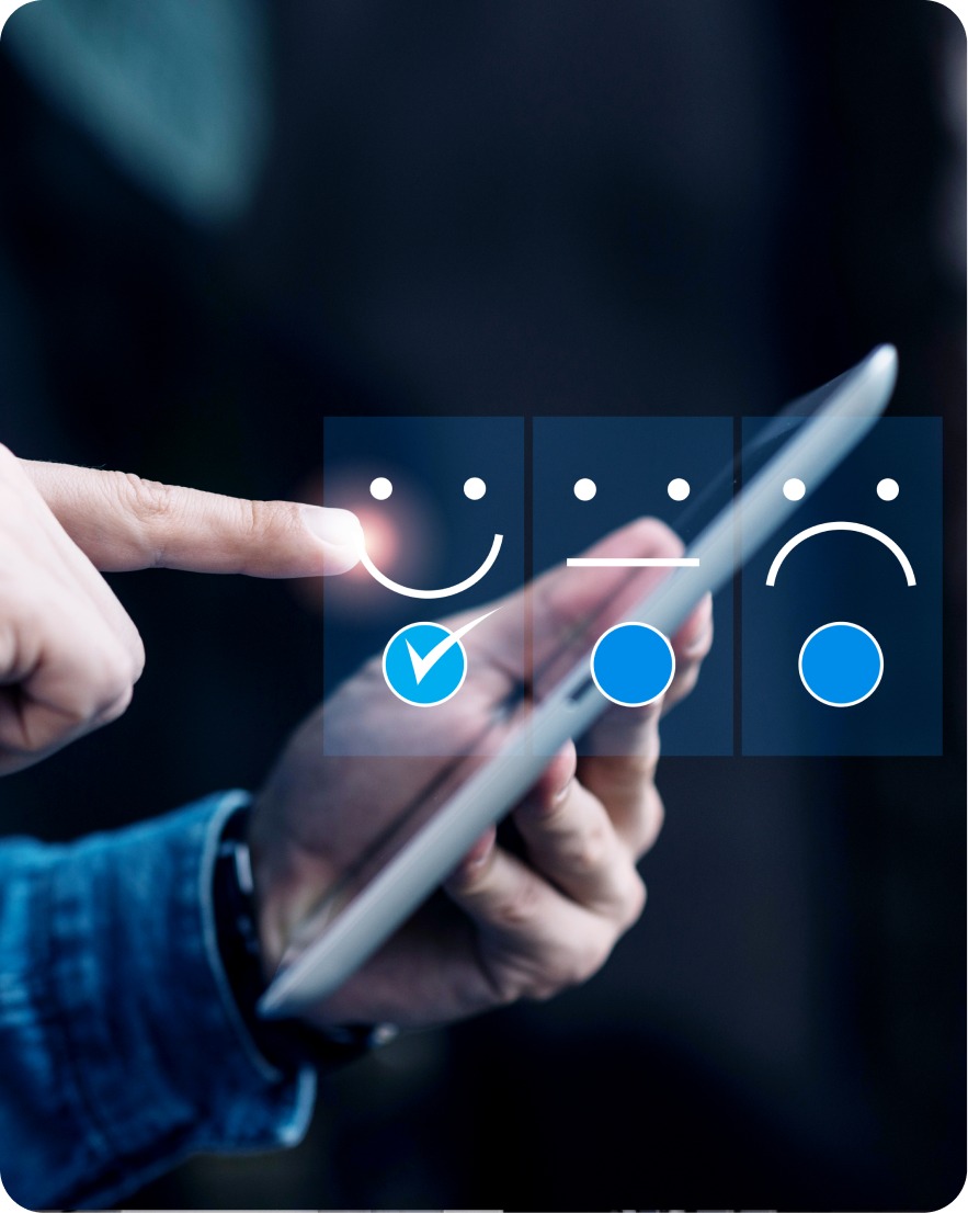 Customer browsing a connected commerce experience